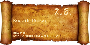 Kuczik Bence névjegykártya